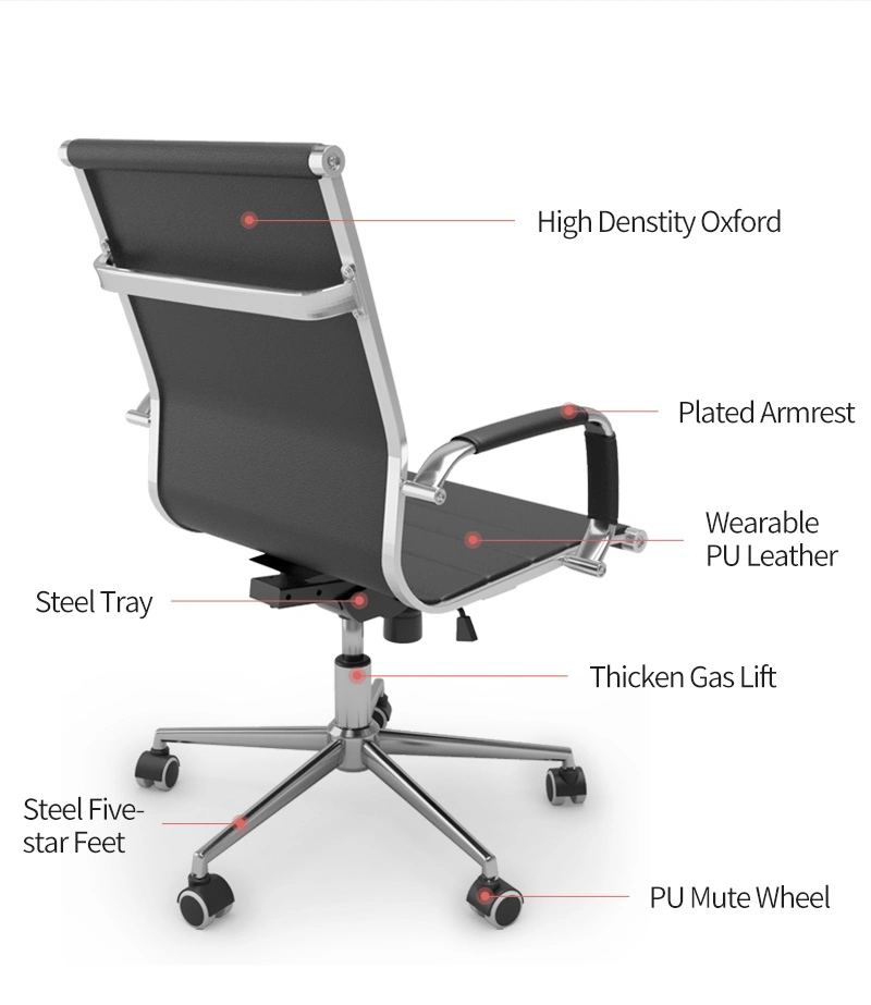 Modern Leather Recliner Manager Office Mesh Wheel Computer Ergonomic Chair